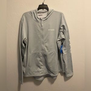 Women’s Gray Columbia PFG Tidal Sands Full Zip Hoodie Size XXL
